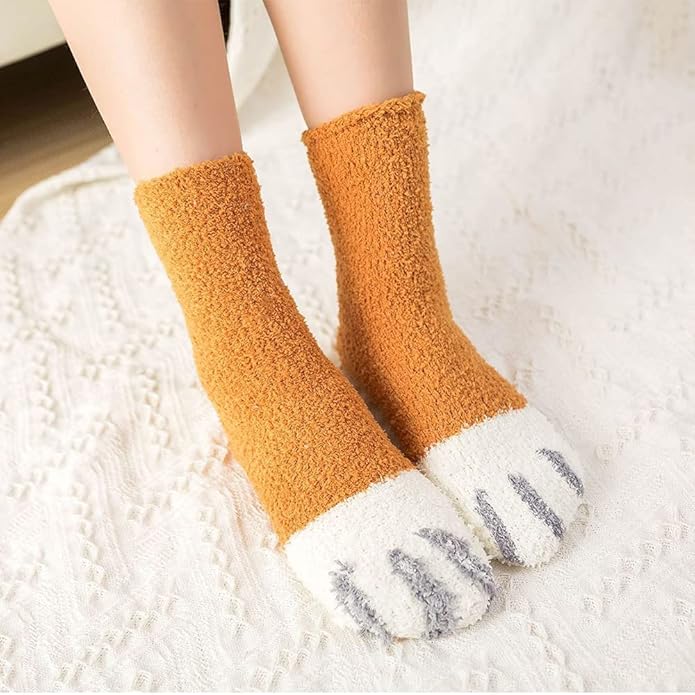 Benefeet Sox Cute Animal Fuzzy Socks for Women Girls Funny 3D Animal Cozy Socks Fluffy Slipper Socks Plush Comfy Soft Socks
