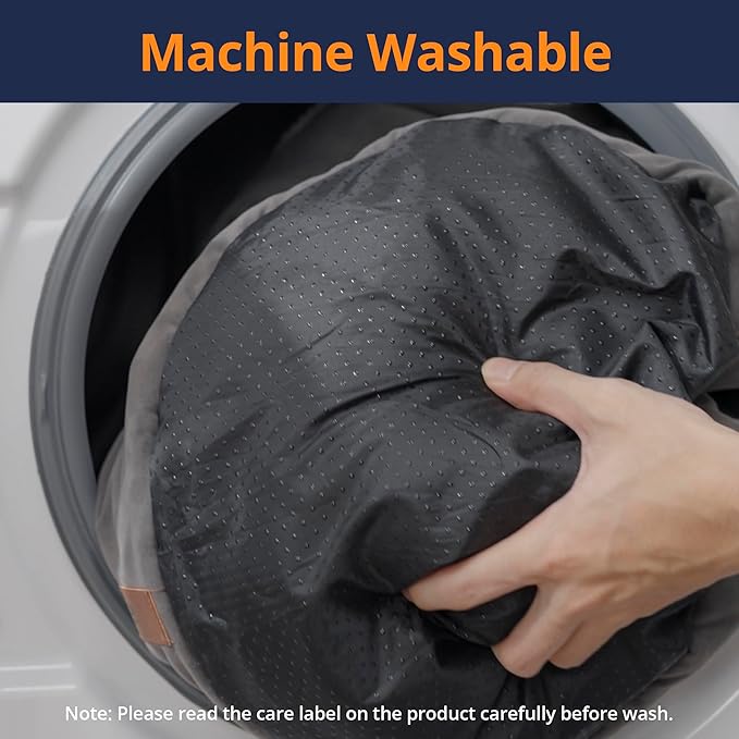 Self Warming Cat Bed, 17.7" x 13.7" Anti-Slip Soft Round Thermal Pet Cushion Bed for Kittens, Cats, Puppies and Small Dogs, Blue