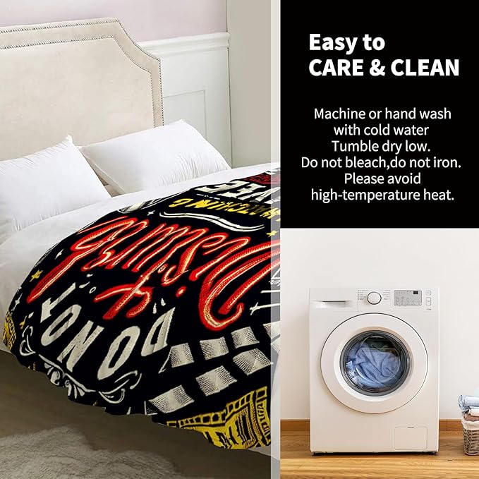 Movie Theme Blanket Gifts for Women Girls Boys Mom Men Cinema Theater Clapboard Film Popcorn Print Present for Kids Adults Teen Birthday Christmas Decor Home Couch Sofa Soft Cozy Flannel Throw 60"x50"