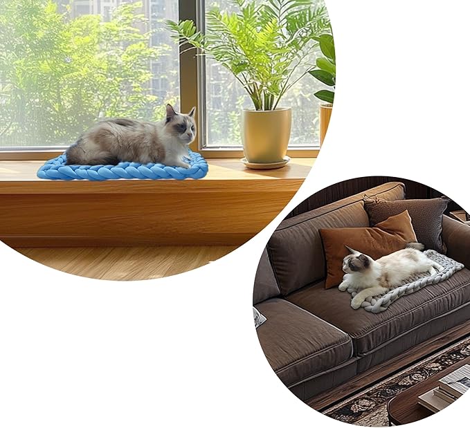 Handmade Chunky Cat Window Sill Bed/Dog Bed. Windowsill Bed for Indoor Cats. Cat/Dog Lover Gift.