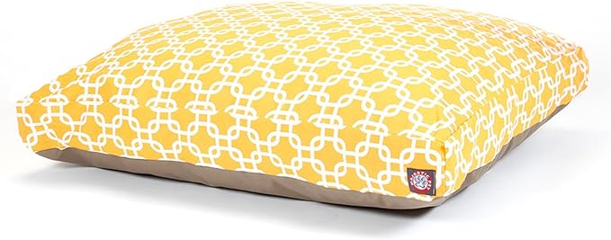 Black Links Large Rectangle Indoor Outdoor Pet Dog Bed With Removable Washable Cover By Majestic Pet Products