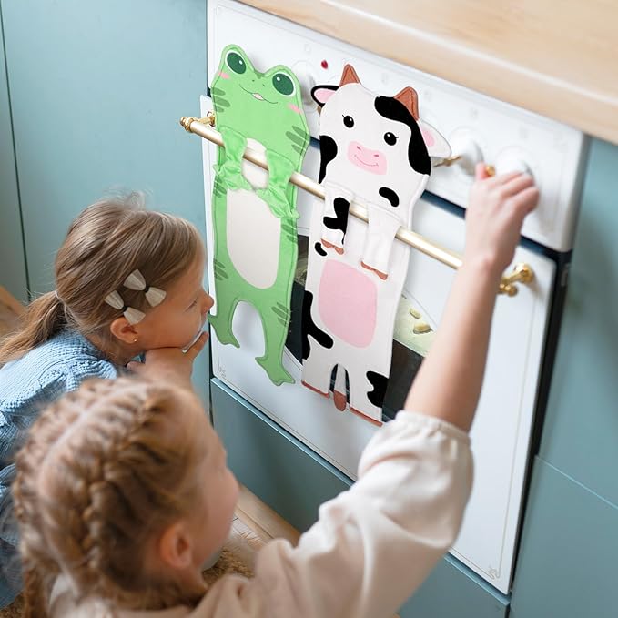 Funny Frog Hand Towels for Kitchen Bathroom - Cute Hand Towels Frog Decor Kitchen Towels, Soft Hanging Hand Towels for Bathroom Decor, Birthday Frog Gifts for Women Mom