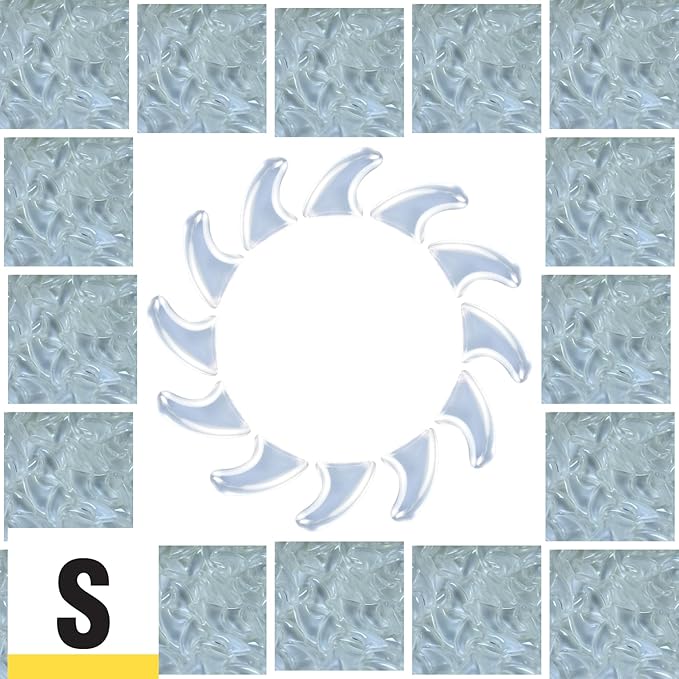 100 pcs Cat Nail Caps | Cat Claw Covers | with Adhesives and Applicators (Clear, S)