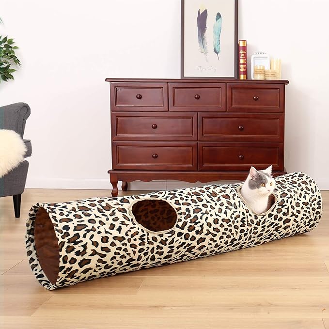 PAWZ Road Cat Toys Collapsible Tunnel Dog Tube for Fat Cat,Rabbits,Dogs Length 51" Diameter 12"
