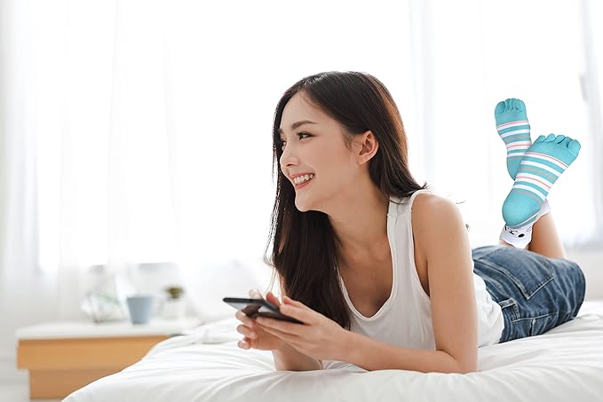 Benefeet Sox Toe Socks Women Men Cute Cat Five Finger Socks for Girls Colorful Cotton Ankle Athletic Running Socks with Toes