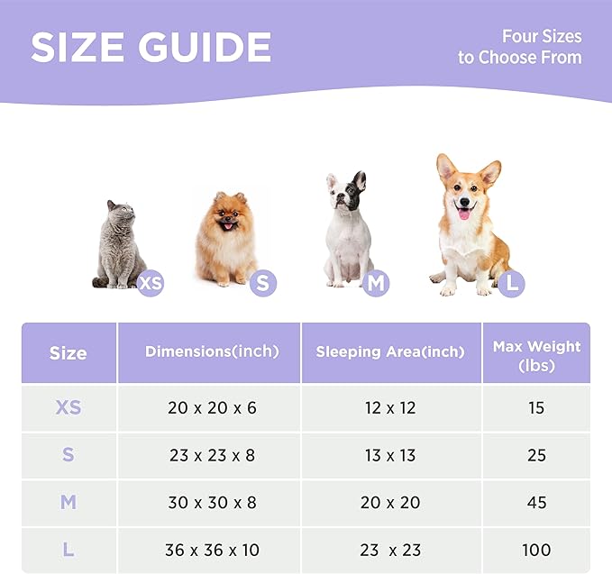 Lesure Calming Cat Beds for Indoor Cats - Cute Flower Pet Beds in Teddy Sherpa Plush, Donut Round Fluffy Puppy Bed, Non-Slip Extra Small Dog Bed Fits up to 15 lbs, Machine Washable, Cream 20"