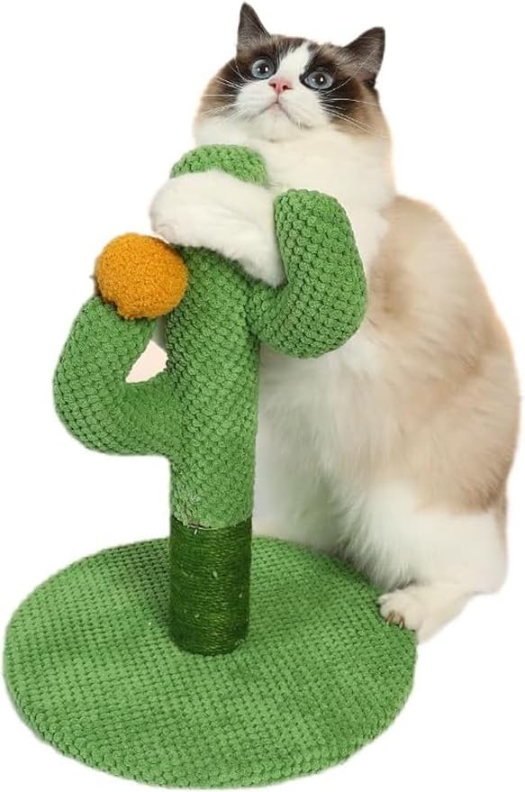 Generic YATY Cactus Cat Scratching Board Sisal Cat Scratching Post Pet Cat Climbing Frame Cat Toy Supplies, green