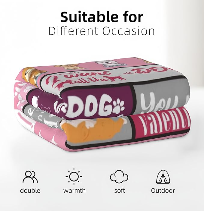 Dog Mom Gifts for Women Blanket 60"x50", Dog Mom Gifts, Gift for Dog Lovers Women, Dogs Owner Gift for Woman, Best Dogs Mom Present, Soft Throw Blanket for Christmas, Mothers Day