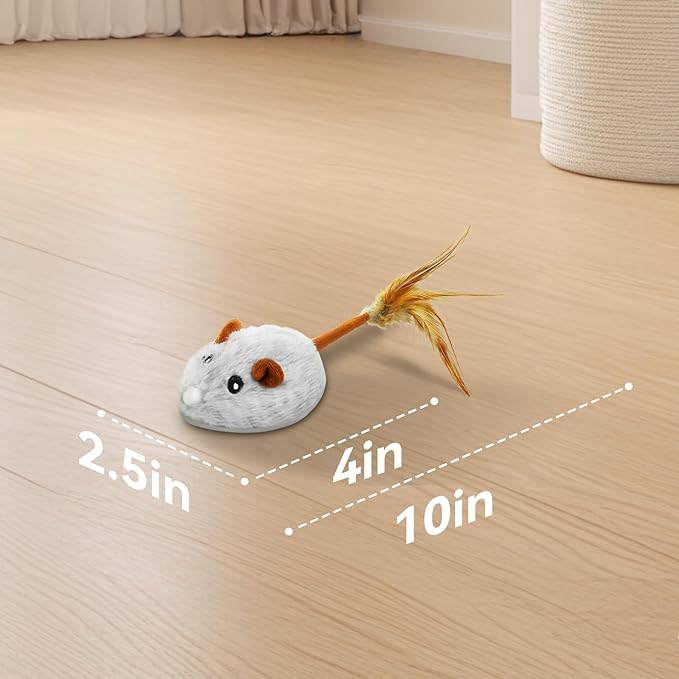 Cat Toys APP Bluetooth Smart Cat Mouse Toys Electronic Interactive Hunting Cat Toy for Indoor Mice Toys Automatic Moving Remote Control Cat Toy Exercise Cat for Bored Indoor USB Rechargeable(Gray)
