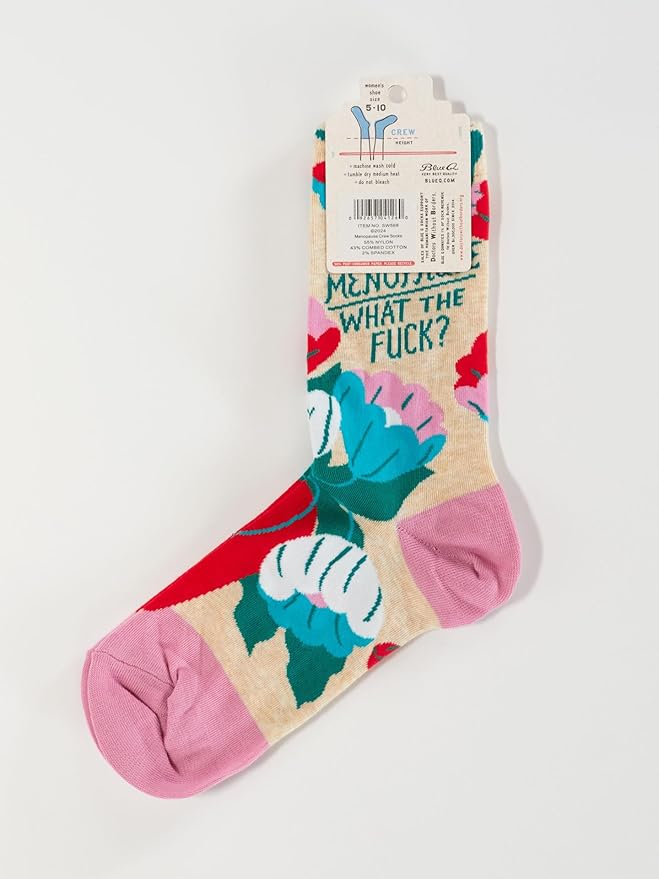 Blue Q Women's Funny Novelty Crazy Crew Socks with Sayings