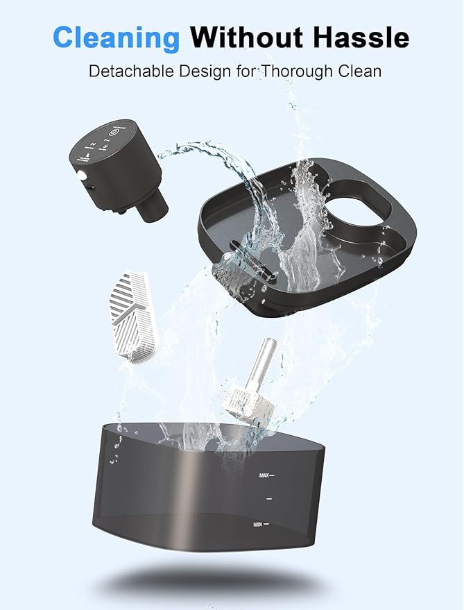 Battery Operated Cat Water Fountain, 84OZ/2.5L Wireless Pet Water Fountain for Cats Indoor, Cat Fountain with Motion Sensor, Ultra Quiet Pump, Black (Black)