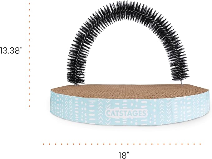 Catstages Scratch & Groom Corrugated Cat Scratch Pad with Catnip