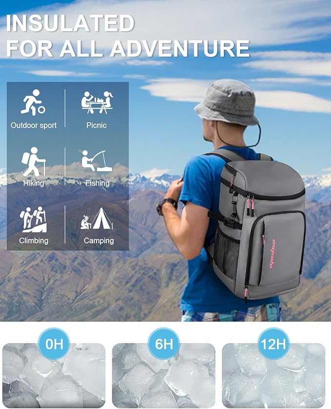 Capolo 36/45 Cans Cooler Backpack Insulated Waterproof for Women Men Lunch Backpack Coolers Leak Proof Soft Cooler Bags