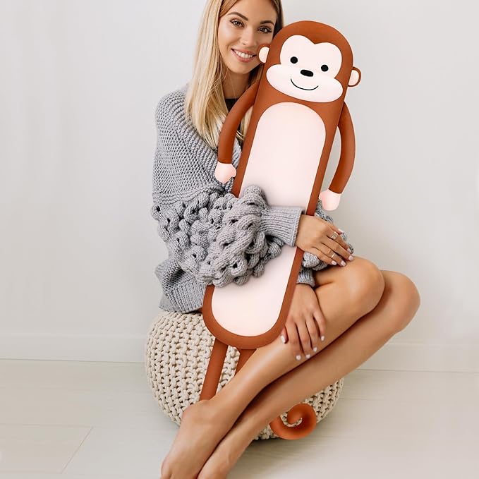 Achwishap Long Monkey Stuffed Animal Plush Toy, 40' Kawaii Large Huggable Sleeping Plush Pillow, Soft Monkey Throw Body Pillow, Cute Plushies Cushion Doll Gifts for Kids Adults