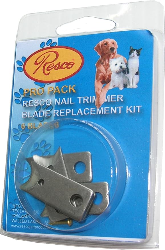 Resco Pro Pack, 6 Blade Replacement Nail Clipper Blades, Fits in All Resco Guillotine Trimmers