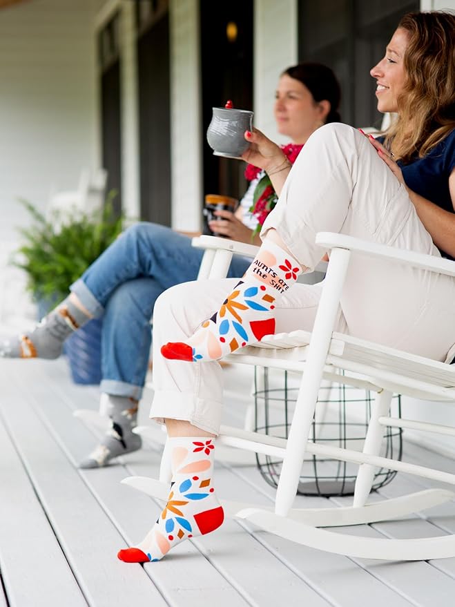 Blue Q Women's Funny Novelty Crazy Crew Socks with Sayings