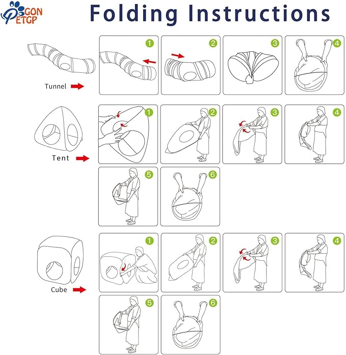 Cat Toys for Indoor Cats, Kitten Toys Set, Collapsible Pet Tunnel Cube Tent Toys, Interactive Cat Feather Teaser Wand Cat Bell Balls Fuzzy Ball Springs Mouse Toys for Cat Kitty (Black)