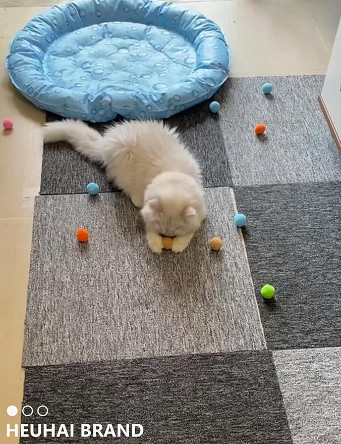 Cat Toys, 19pc Set for Indoor Cats and Kittens, Fuzzy Balls, Jingle Bells, Wind-Up Chick, Catnip Fish, Fun Interactive Play