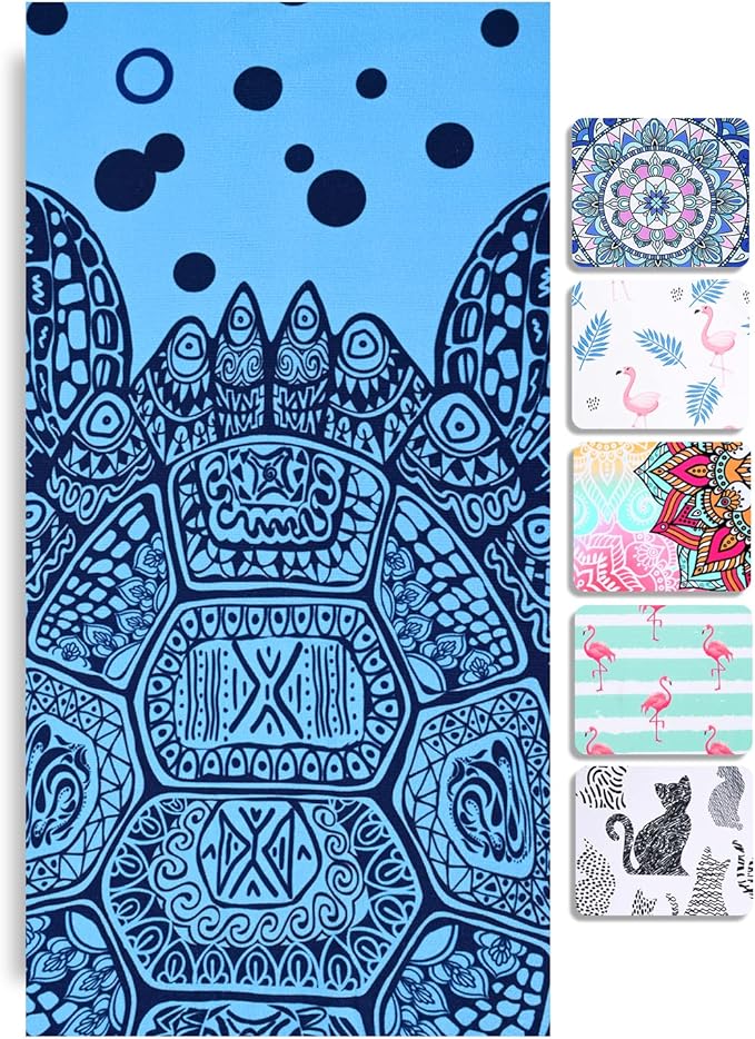 LIVILAN Microfiber Blue Sea Turtle Beach Towel Blanket, Thin Lightweight Absorbent Quick Dry Sand Free Swimming Bath Shower Pool Towels Sea Turtle Gifts for Men Women Girls, 30 X 60