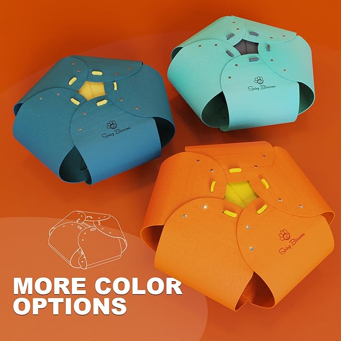 Spring Blossoms Cat Tunnel, Cat Cave for Indoor Cats Bed,Scratch Resistant Cat Toys for Medium Large Cats Hide and Seek Toy (Amber Orange)