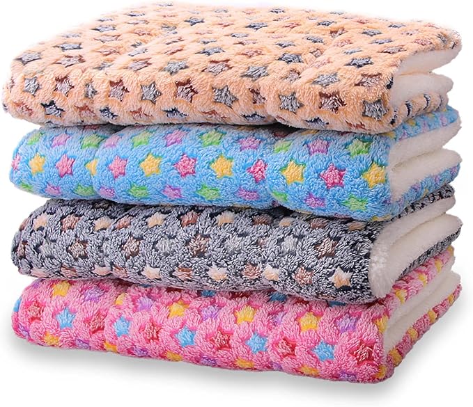 FJWYSANGU Fluffy Pet Cat Blanket Soft Coral Velvet Pet Puppy Cushion Mat Warm Cover Soft Pad Mat XL Dark Blue