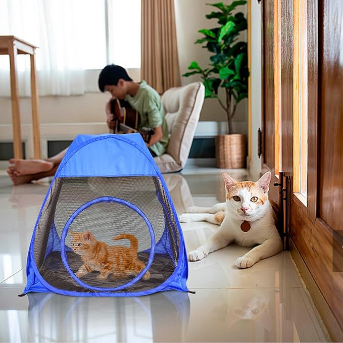Pop Up Cat Cube,Collapsible Kitten Outdoor Toys Breathable Pet Tent Kitten Puppy House for Indoor Cats to Hide Play and Sleep