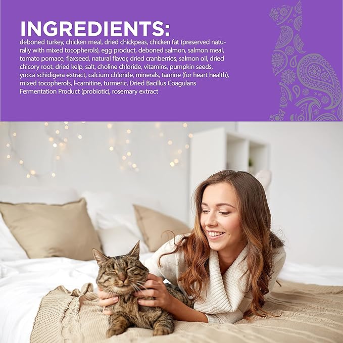 PURELUXE Gluten and Grain Free Cat Food, Adult Cat Elite Nutrition, Turkey, for All Life Stages and Breeds, Made in The USA, 11lbs