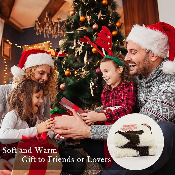 Benefeet Sox Cute Fuzzy Socks for Women Girls Fluffy Warm Cozy Novelty Slipper Socks Funny Animal Plush Sleeping Socks