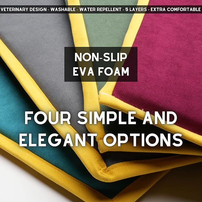 Cooling Heating Mat for Cat & Dog Small Medium Pet (16x24), 5 Layers Microwave Water Repellent No-Electric Thermal Pad Washable Non Slip Durable Solid Warming Gel Bed (Anthracite)