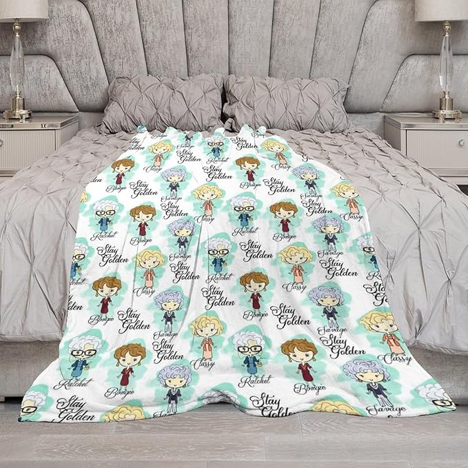 Goldengirls Golden Girls Blanket Gifts 60x50 Throw Blanket Lightweight Golden Girls Merchandise for Couch Bed Sofa Car
