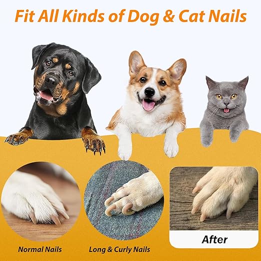 Anti-Clogging Pet Nail Grinder Bit Sawtooth Tip, Faster Cooling Diamond Dog Nail Grinding Head with Steel Brush for 1/8" Dremel Rotary Tools & Many Brands for Small Medium Large & Anxious Dogs