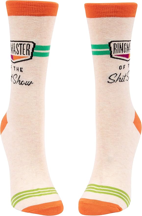 Blue Q Women's Funny Novelty Crazy Crew Socks with Sayings