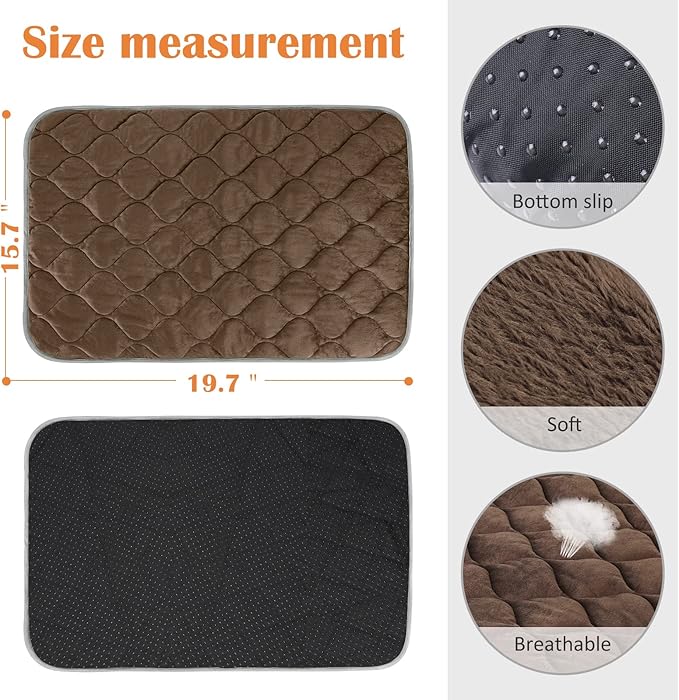 ULIGOTA Self Warming Cat Bed Self Heating Cat Mat Thermal Pet Bed Mat Self-Warming Dog Crate Pad