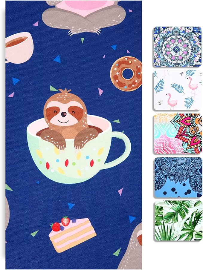 LIVILAN Sloth Donut Beach Towel, Super Soft Microfiber, Quick Dry, Sand Free, Cute Lightweight Swim Pool Bath Yoga Towel, Sloth Donut Gifts, 30x60 inches