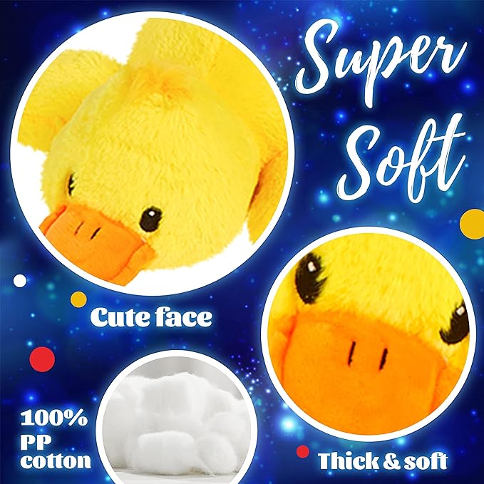 Glow Guards 12'' Musical Light Up Yellow Duck Stuffed Animal LED Glowing Singing Soft Plush Toy Pillow Night Lullaby Holiday Birthday Children's Day Gifts for Toddler Kids