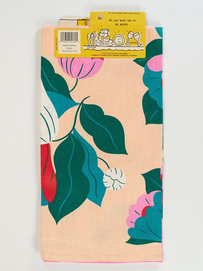 Blue Q Funny Dish Towel ~ Menopause, What The Fuck? 100% Cotton, Printed, Vibrant Colors, 28" x 21"