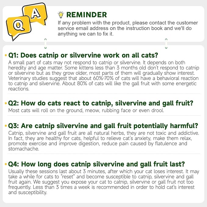 Potaroma 4 Pcs Catnip Ball Toys, 3 Silvervine Catnip Toys and 1 Cat Energy Ball for Lick, Edible Catmint Chew Toys, Kitten Teeth Cleaning Treat, More Concentrated Flavor for All Breeds