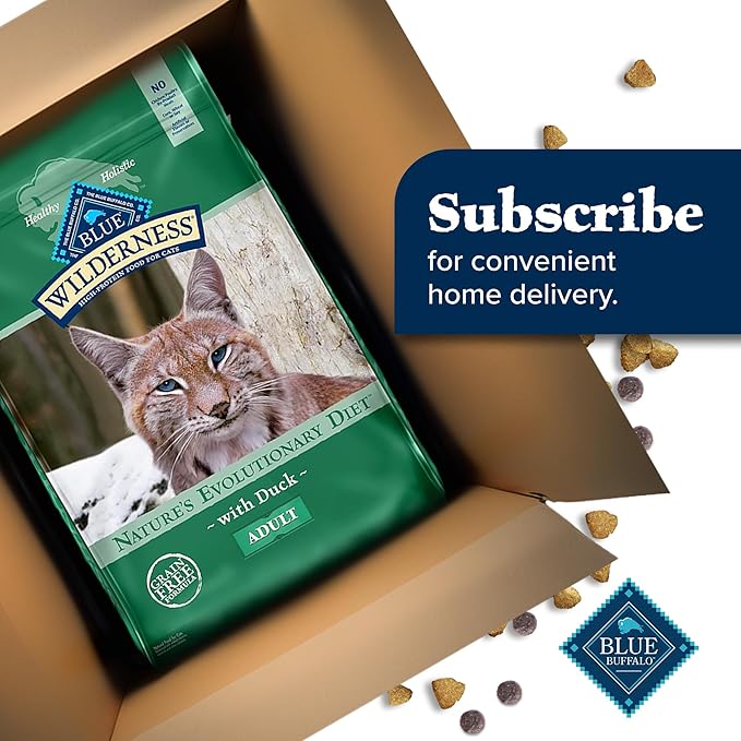 Blue Buffalo Wilderness Duck Supports Health and Wellness High-Protein & Grain-Free Healthy Adult Dry Cat Food 11 lbs.
