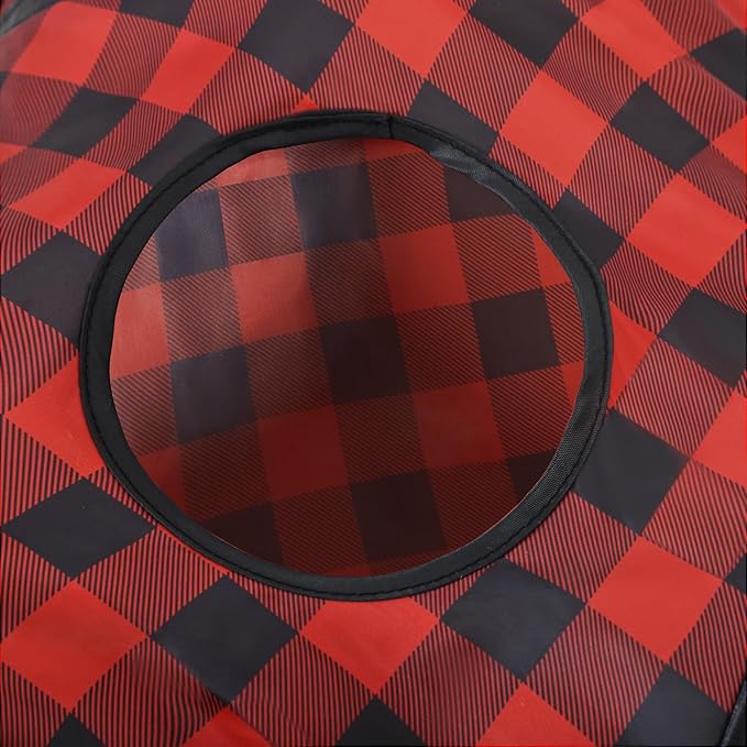 Tempcore Pet Cat Tunnel Tube Cat Toys 3 Way Collapsible, Cat Tunnels for Indoor Cats,Kitty Tunnel Bored Cat Pet Toys Peek Hole Toy Ball Cat, Puppy, Kitty, Kitten, Rabbit Red Lattice