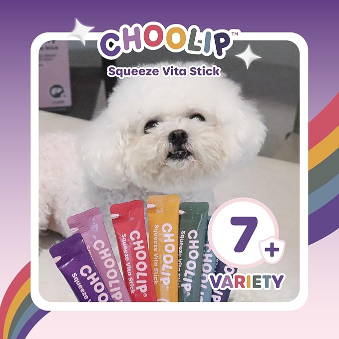 Squeeze Vita Stick Lickable Treats for Dogs & Cats. 49 Variety Support Sticks with Essential multivitamins. Soft and Tasty Paste for All Life Stages