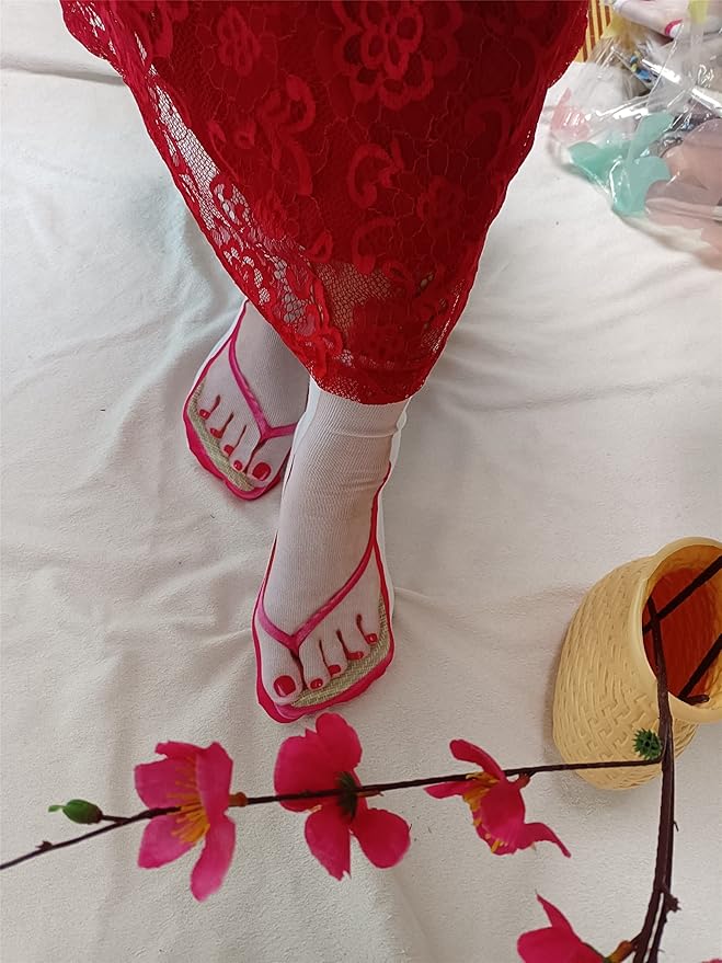 3D Manicure Print Socks Funny Flip Flop Socks 3D Pattern Socks Sandal Socks Low Cut Ankle Silly Socks- A Gag Gift