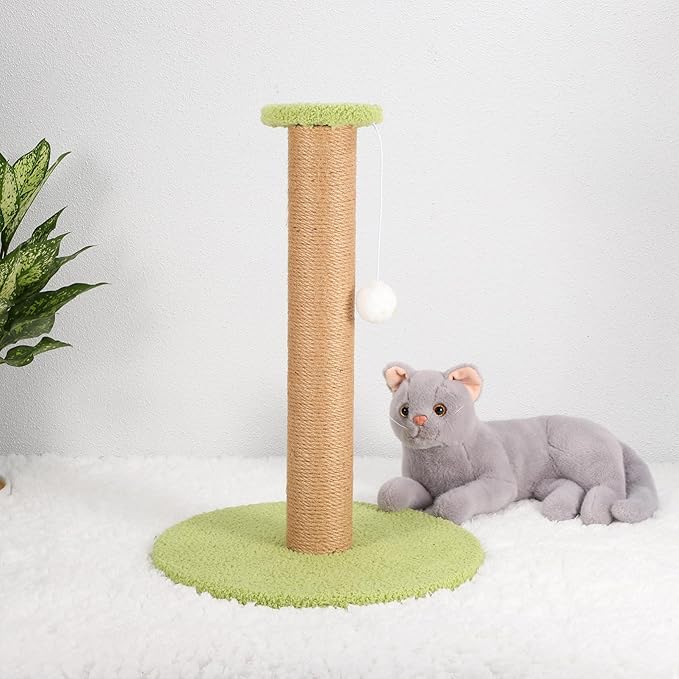 SUPVOX 2 Pcs Cat Scratching Post Parts: 15.7 x 2.4 Inch Cat Scratching Post Pole, 5 mm Jute Rope with ABS Plastic Pole - Cat Scratcher Posts Replacement with M8 Screws