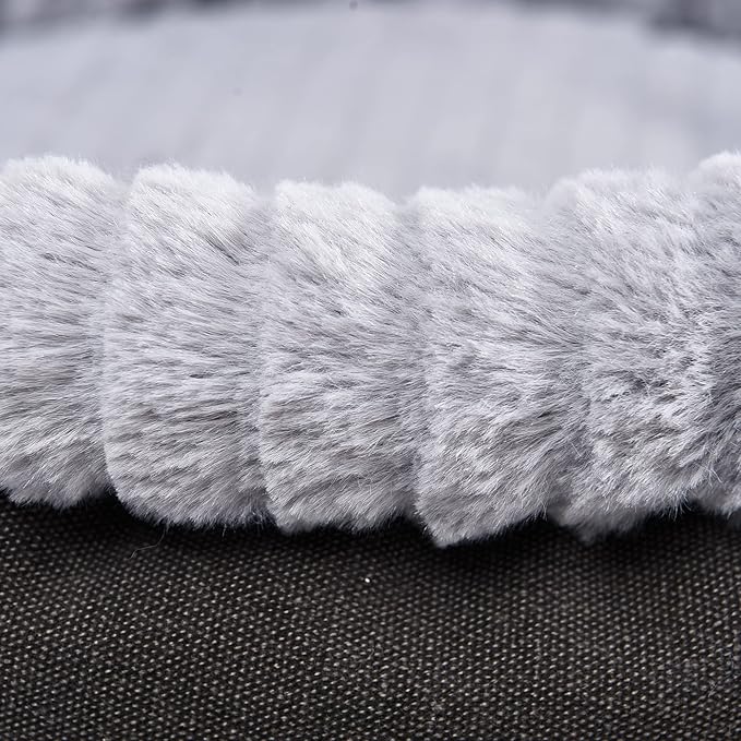 Cat Craft Deluxe Super Soft Plush Cat Bed, Gray, Medium (15")