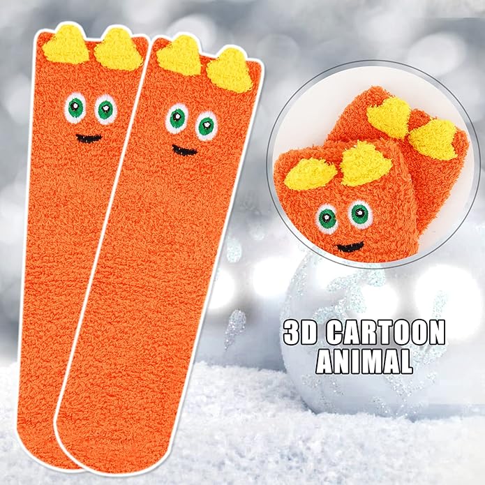 Benefeet Sox Cute Fuzzy Socks for Women Girls Fluffy Warm Cozy Novelty Slipper Socks Funny Animal Plush Sleeping Socks