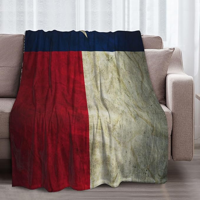 Texas Flag Soft Throw Blanket Flannel Fleece Blankets Warm Cozy Lightweight Fuzzy Blanket for Bed Sofa Couch Home Decor 80"X60"