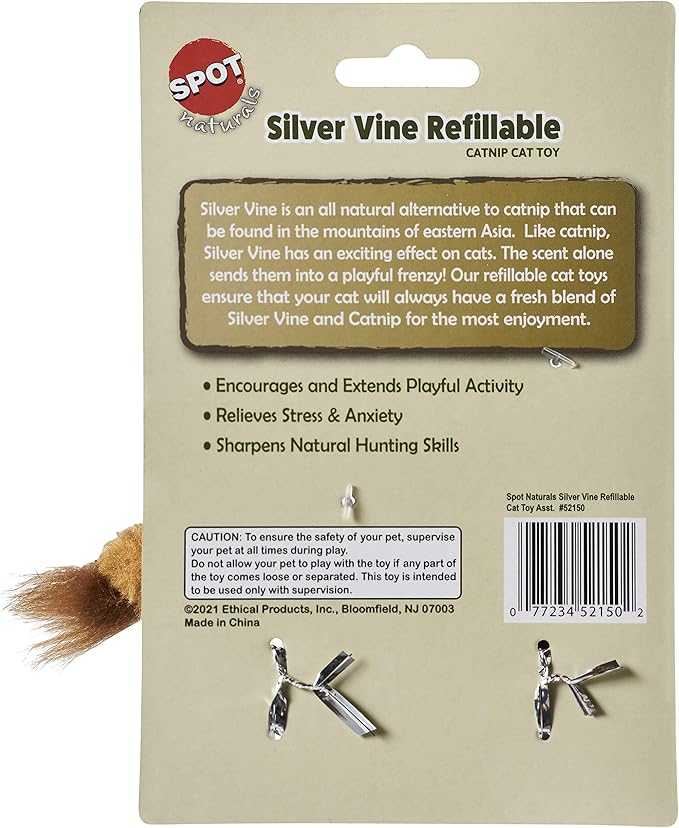Ethical Pet Products 68052150: Toy Cat Silver Vine, Refillable