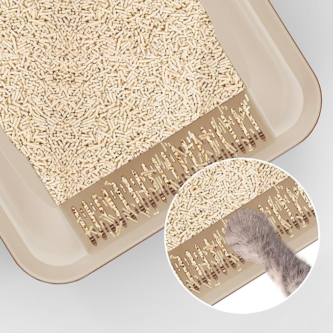 2 Pack Stainless Steel Cat Litter Box with Lid Enclosed Sides Extra Large Matel Litter Box for Big Cats XL Steel Litter Pan for Multiple Cats with Cat Litter Scoop Easy Cleaning