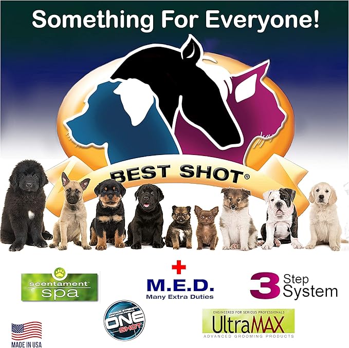 Best Shot Scentament Spa Seasonal Body and Facial Wash, Tearless Shampoo, Hypoallergenic Body Wash, Removes Tear Stains, Exotic Island, 1 Gallon