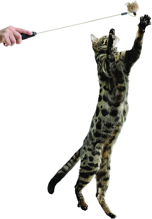 RompiCatz Replacement Interactive Cat Toy for Adjustable String Wand, Mouse