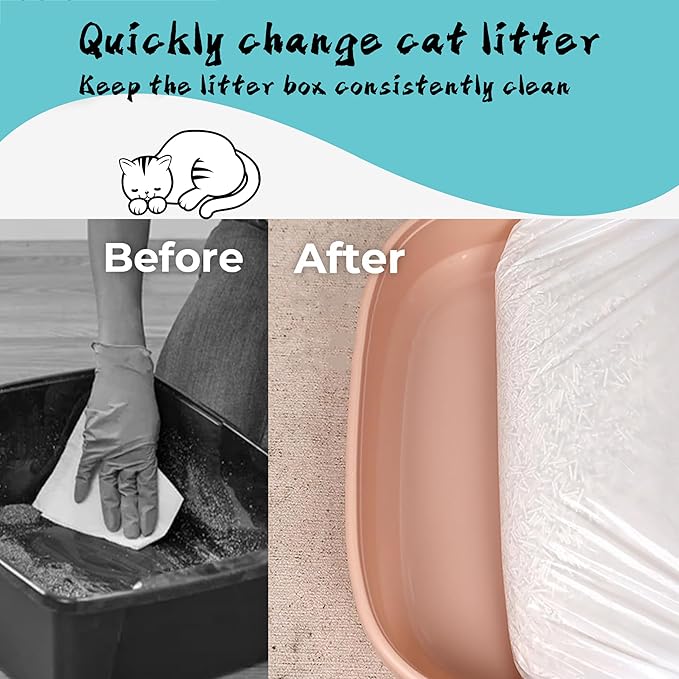 45 Count Waste Bags for Self-Cleaning Cat Litter Box, Replacement Extra Large Cat Litter Box Liners, Cat Waste Bags for Automatic Cleaning Cat Litter Boxes 6.2 x 2 Inches(3Packs/45 Counts)